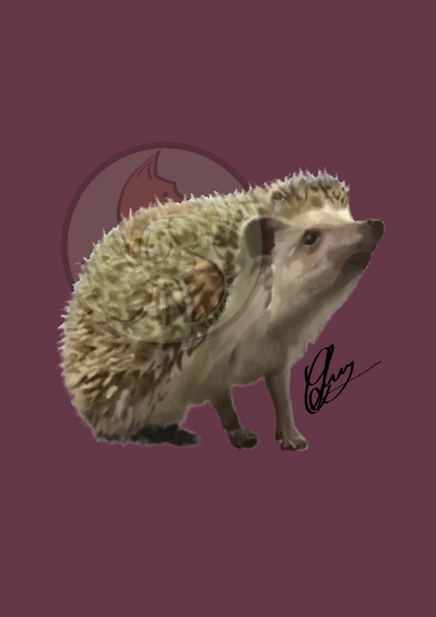 Solitary Hedgehog Print