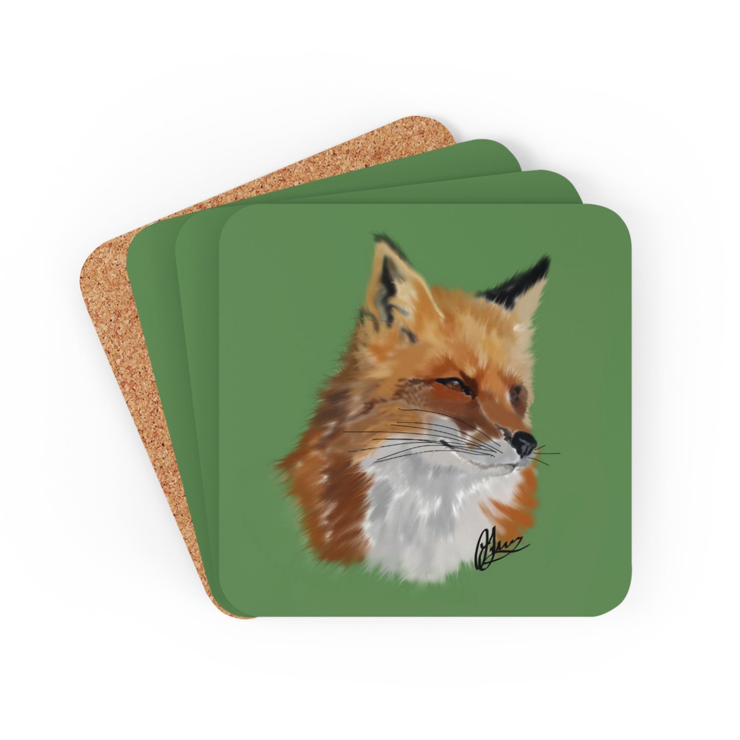 Autumn Fox Coaster Set