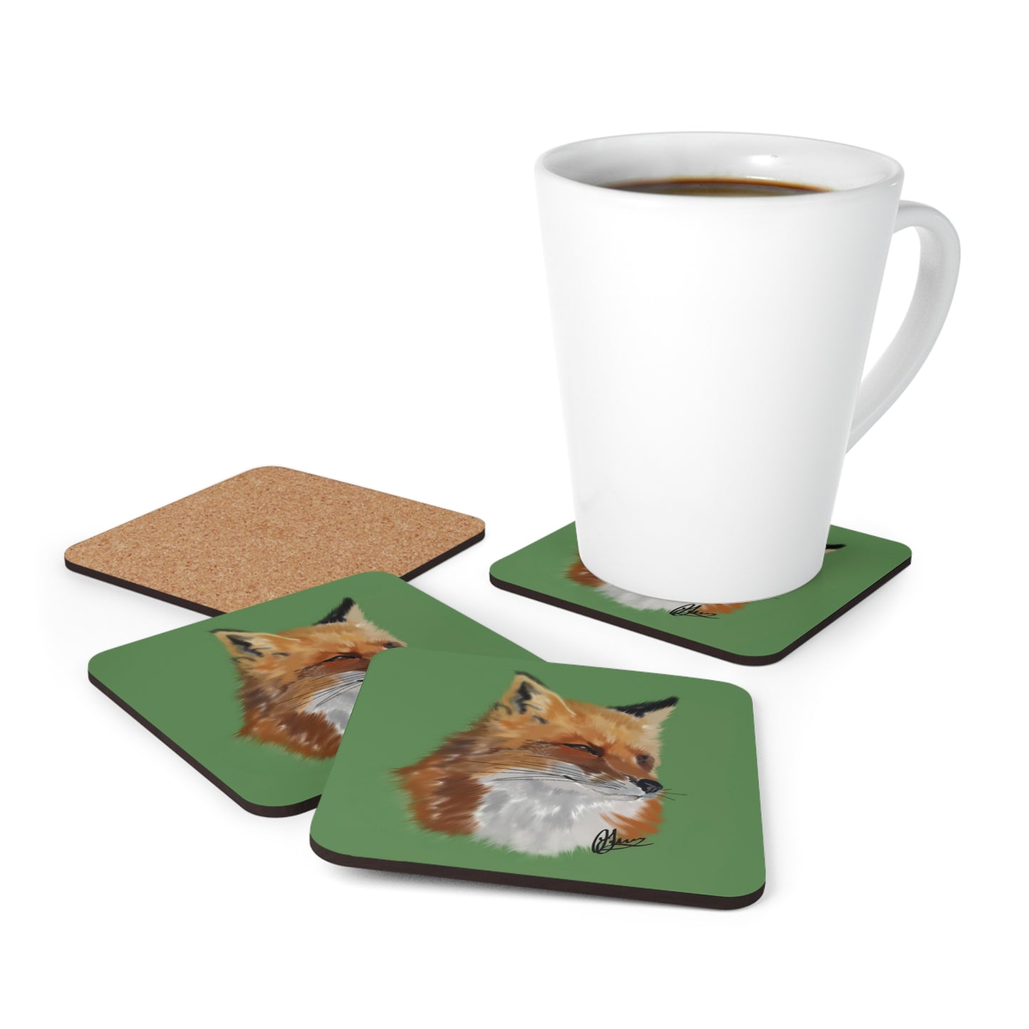 Autumn Fox Coaster Set