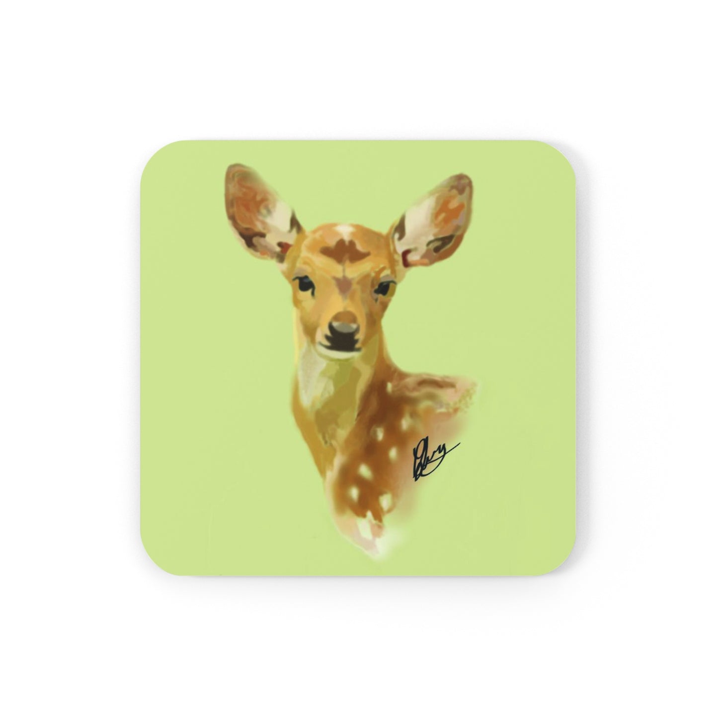 Spring Fawn Coaster Set