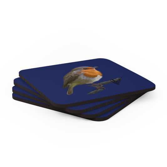 Navy Robin Coaster Set