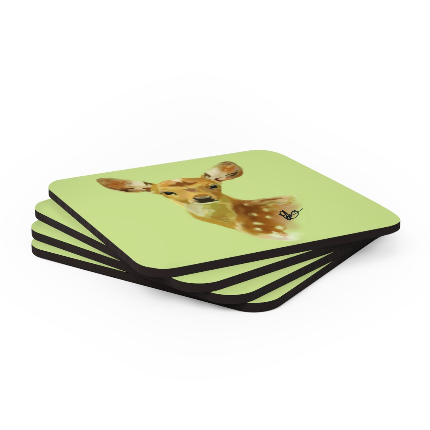 Spring Fawn Coaster Set
